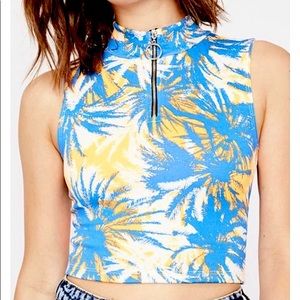 Dolls Kill | Hawaiian Roller Ride Crop Top
